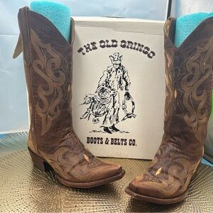Old Gringo women 7 Embroidered Leather Cowgirl Boots